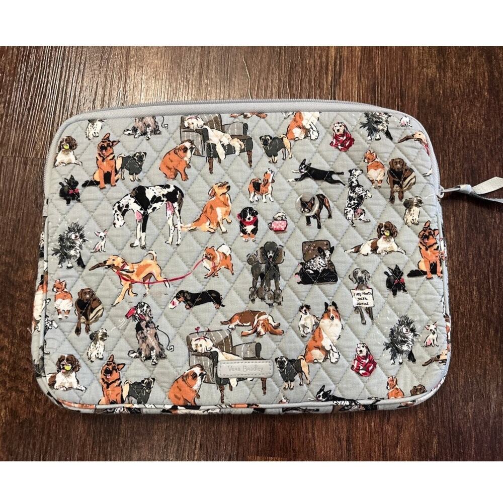 Vera Bradley Essential Laptop Pouch Bag in Dog Park